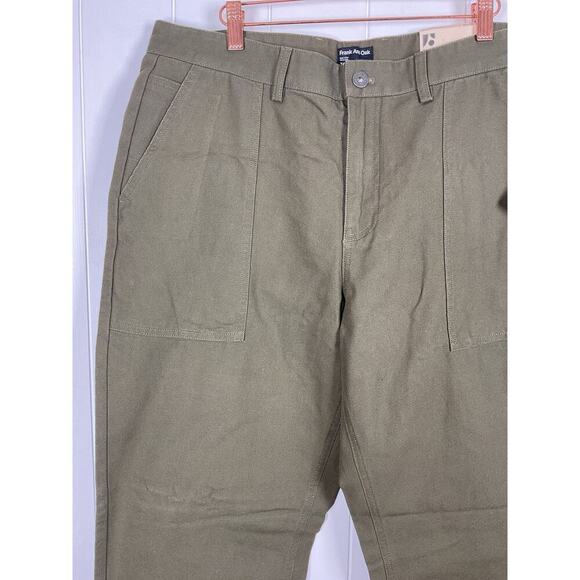 Frank & Oak Mens The Joey Fatique Pant Straight Fit In Fatique Green Size 36/34 - Picture 3 of 10
